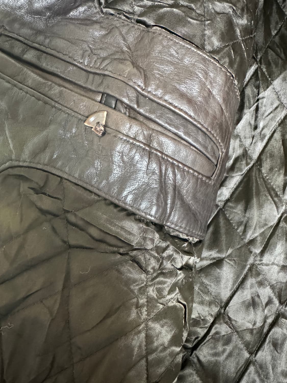 빈티지 90s 올드갭 GAP 레더(소가죽) 갭 카코트 브라운 XL 상품이미지8