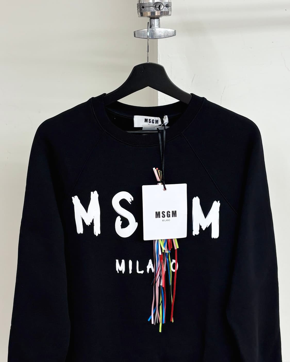 MSGM 블랙 로고 크루넥 스웻 셔츠 상품이미지2