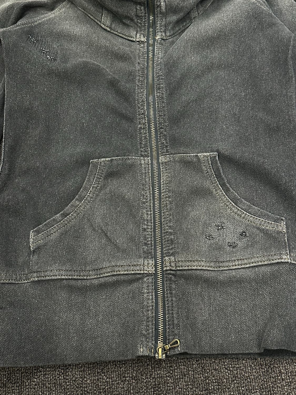 OS)Genuine Vintage Goa 하이넥 워싱 후드집업 자켓 상품이미지2