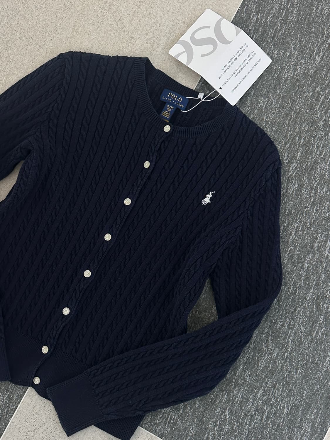 폴로 랄프로렌 네이비 케이블 니트 가디건 상품이미지7