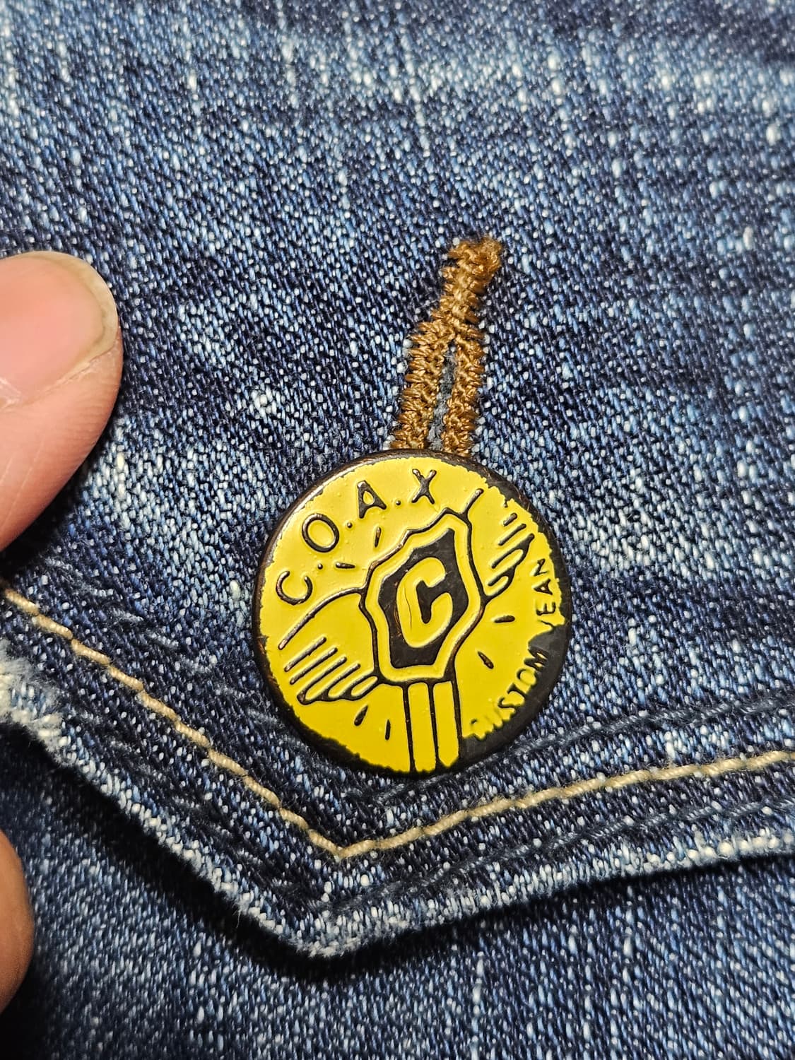 00's 빈티지 콕스(COAX) 레이싱 신치백 부츠컷 데님팬츠 상품이미지7