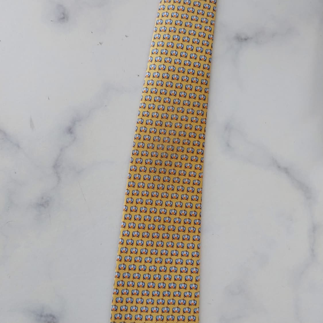 살바토레 페라가모 동물 모티브 넥타이 8.8cm A등급 K2684
 상품이미지10