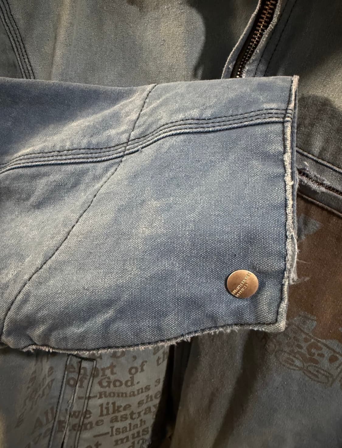 ERD 디스트레스 캔버스 워크 자켓 M (새상품급) 상품이미지4