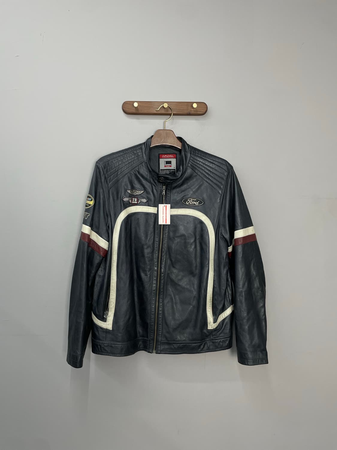 후부 빅로고 바이커 레더자켓 H1095 상품이미지3