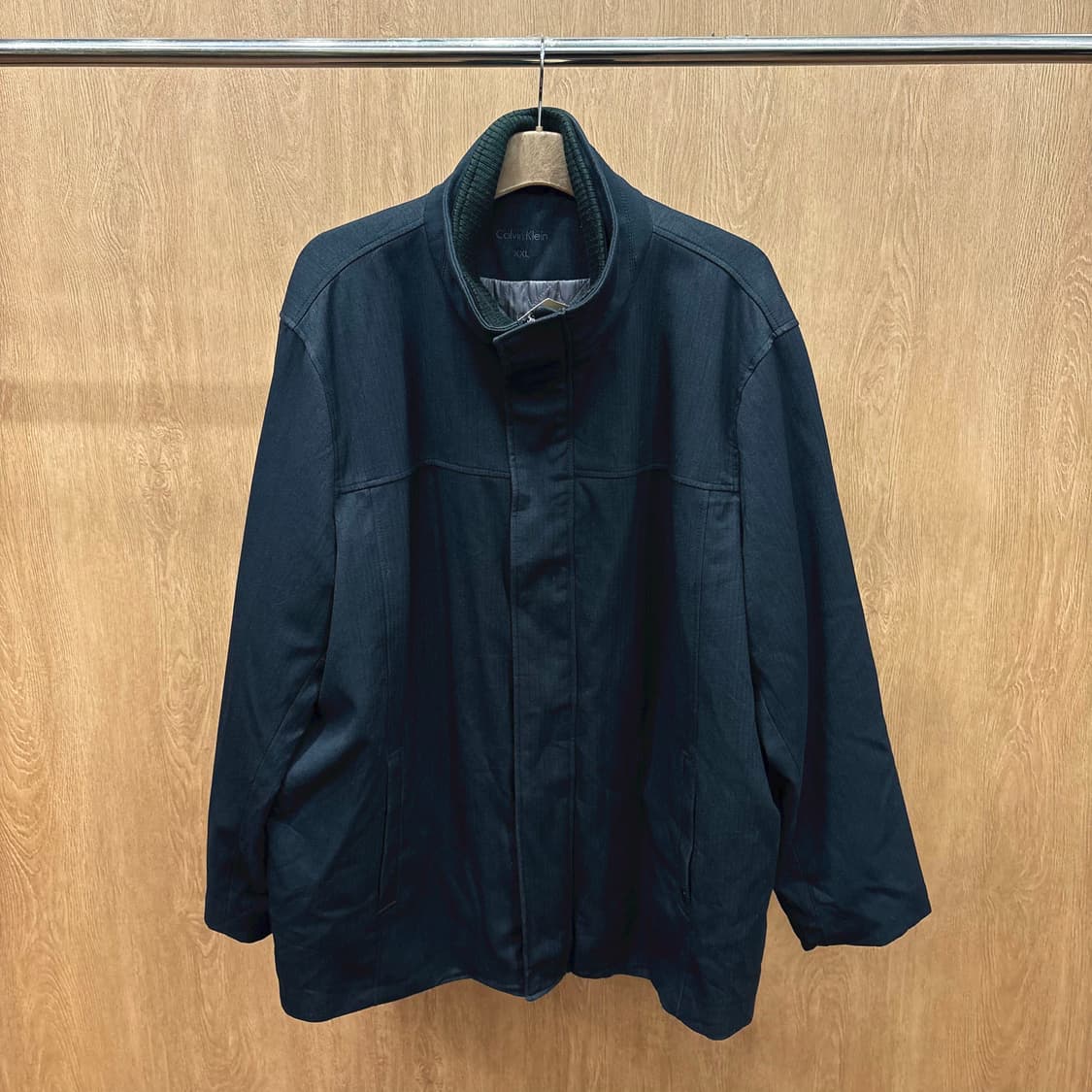 캘빈클라인 하이넥 자켓 더블 집업 퀄팅 안감 디테일 디테일 블랙 상품이미지2