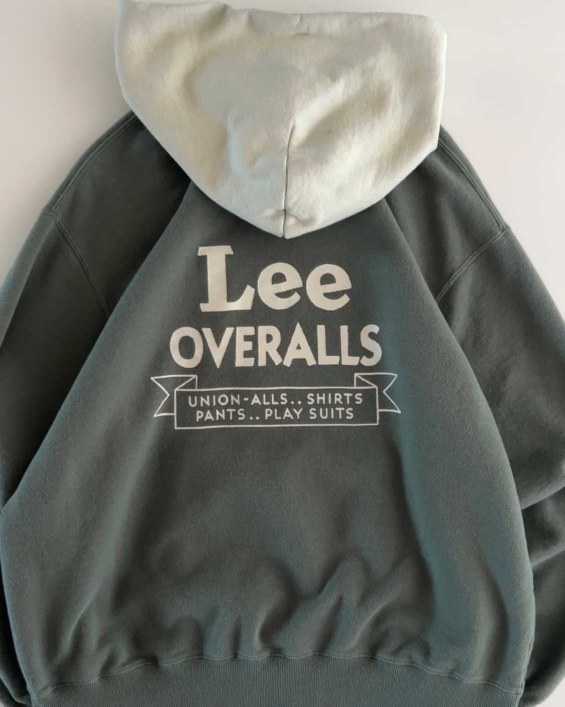 리 배색 백로고 후드티 L 상품이미지1