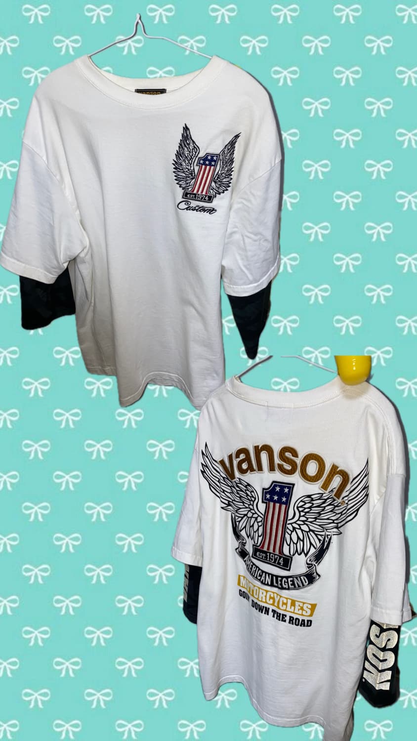 빈티지 밴슨 레이어드 반팔티셔츠 상품이미지1