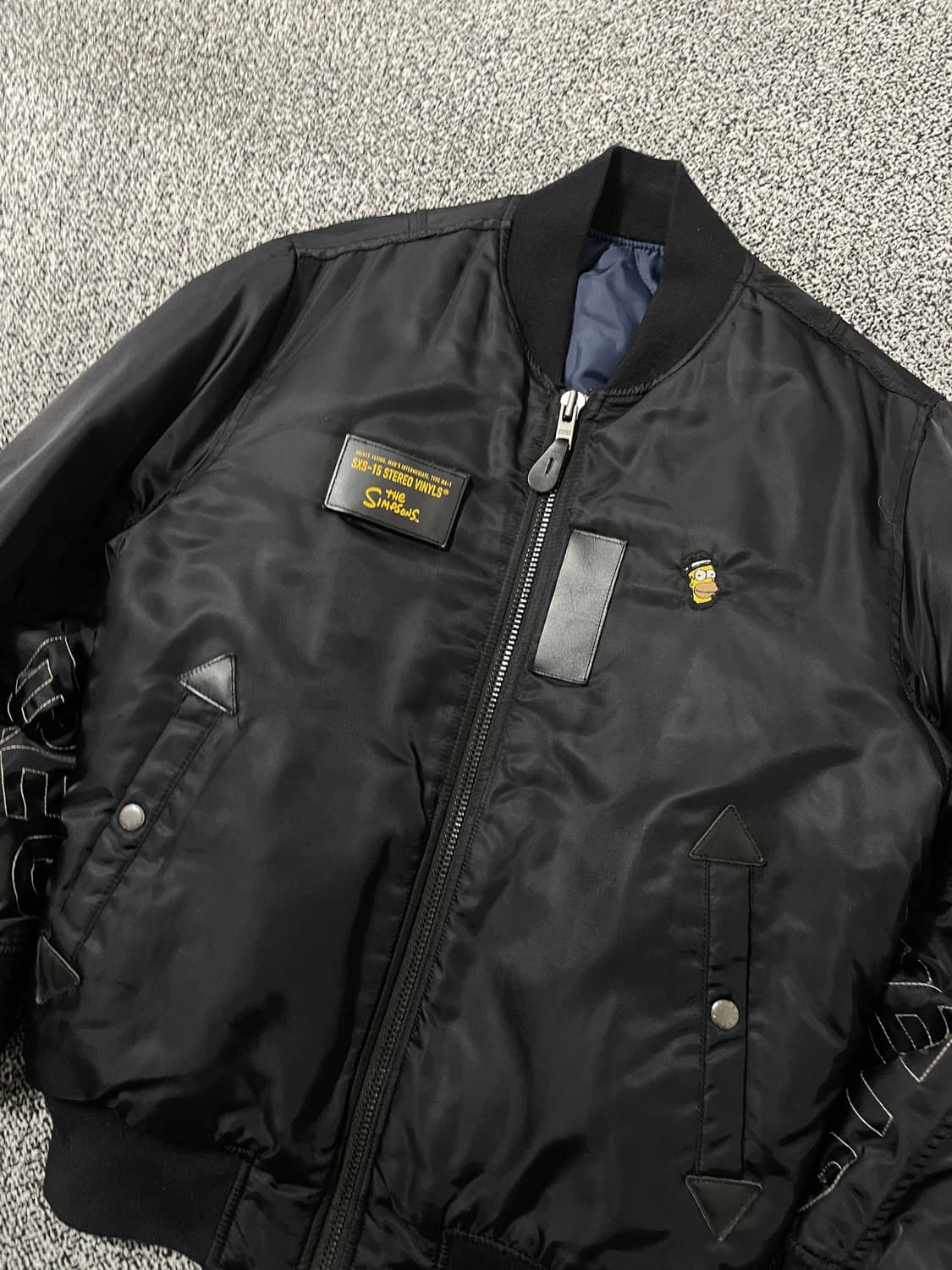 빈티지9. 스테레오 바이널즈 DJ 호머 심슨 MA-1 봄버 자켓 점퍼 상품이미지2