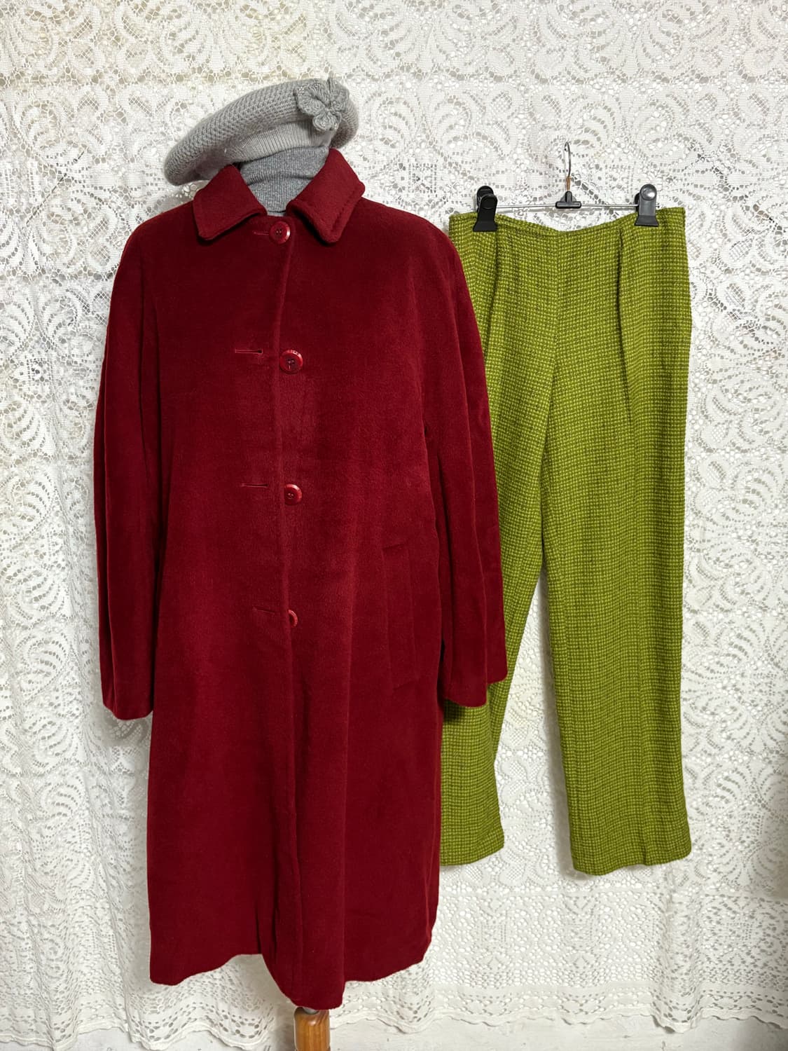 레드 울 코트 상품이미지1