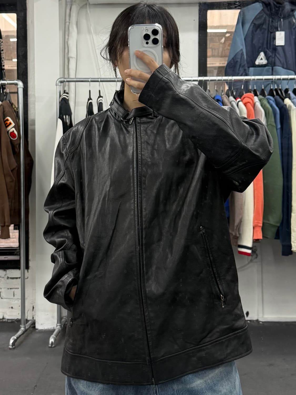  VTG 넥버클 레더 자켓 상품이미지3