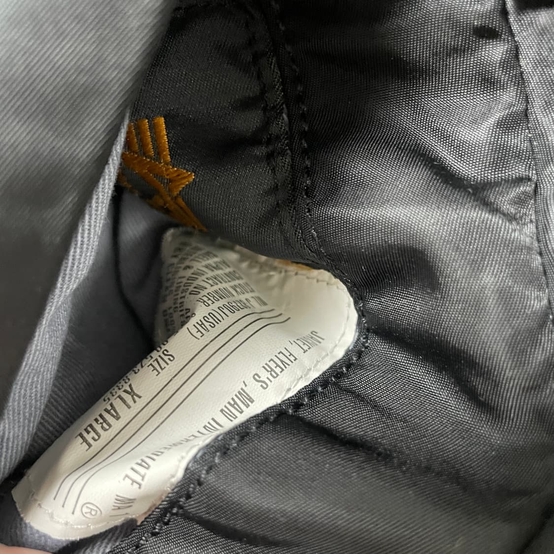 알파인더스트리 ma-1 항공 자켓 블랙 XL 상품이미지5