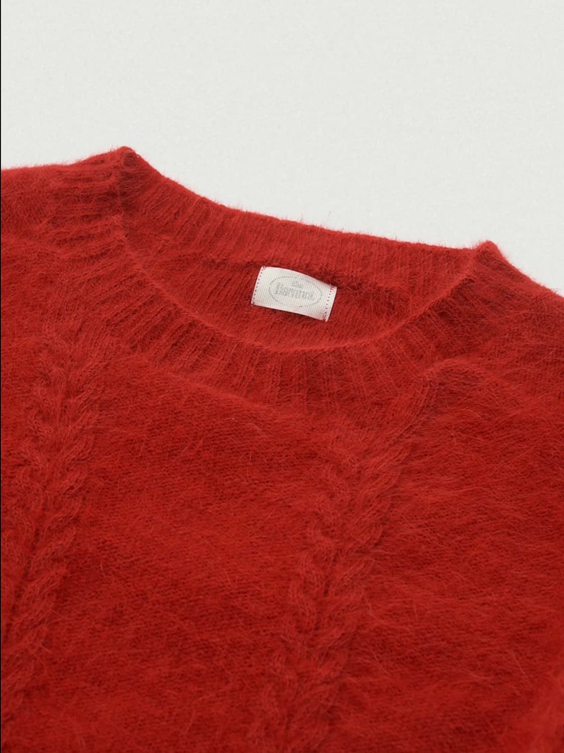 the barnet 더바넷 니트Red Brushed Cable Knit  상품이미지7