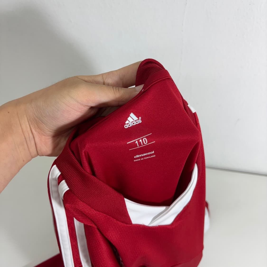 L 아디다스풋볼 빨흰 CLIMACOOL 트레이닝 축구반팔 상품이미지4