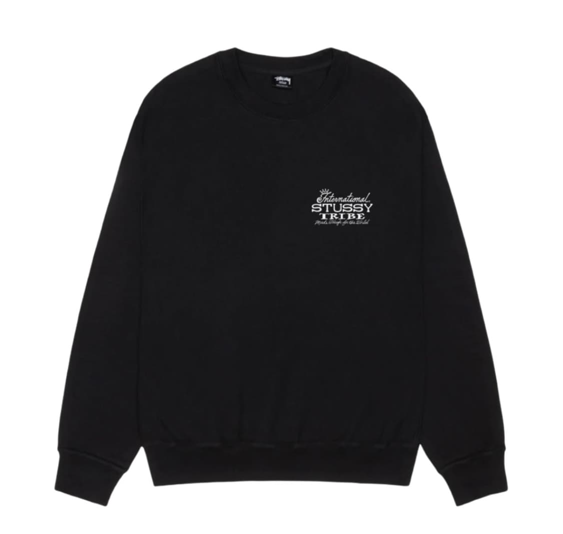 2XL) 스투시 이스트 피그먼트 다이드 크루 블랙 맨투맨 긴팔 상품이미지1