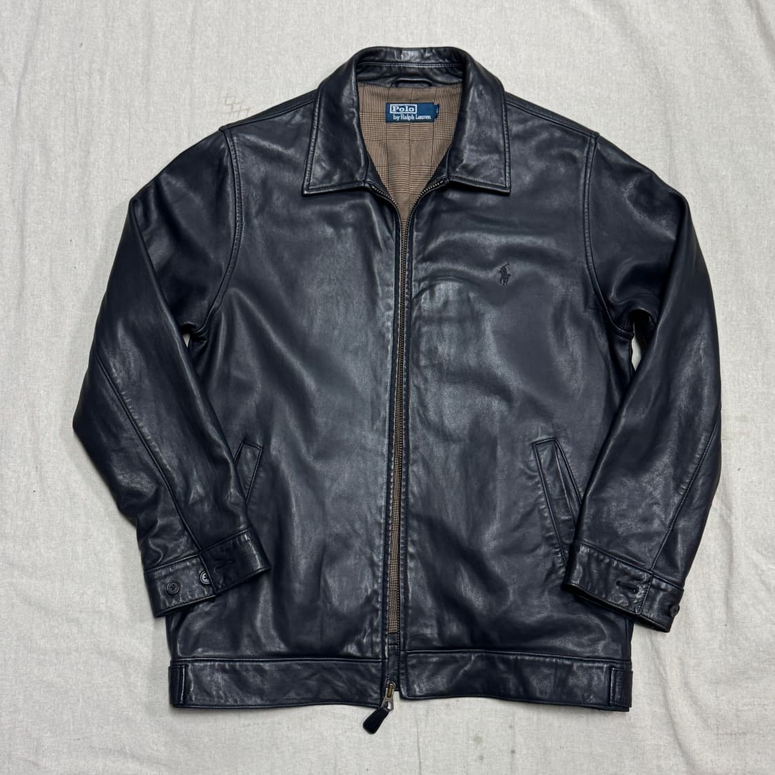 폴로랄프로렌 빈티지 블랙포니 양가죽 자켓 L 상품이미지1