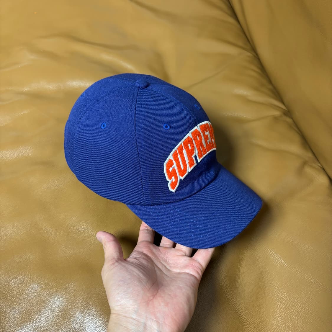 Supreme 슈프림 블루 6패널 볼캡 모자 (Washed Blue) 상품이미지3