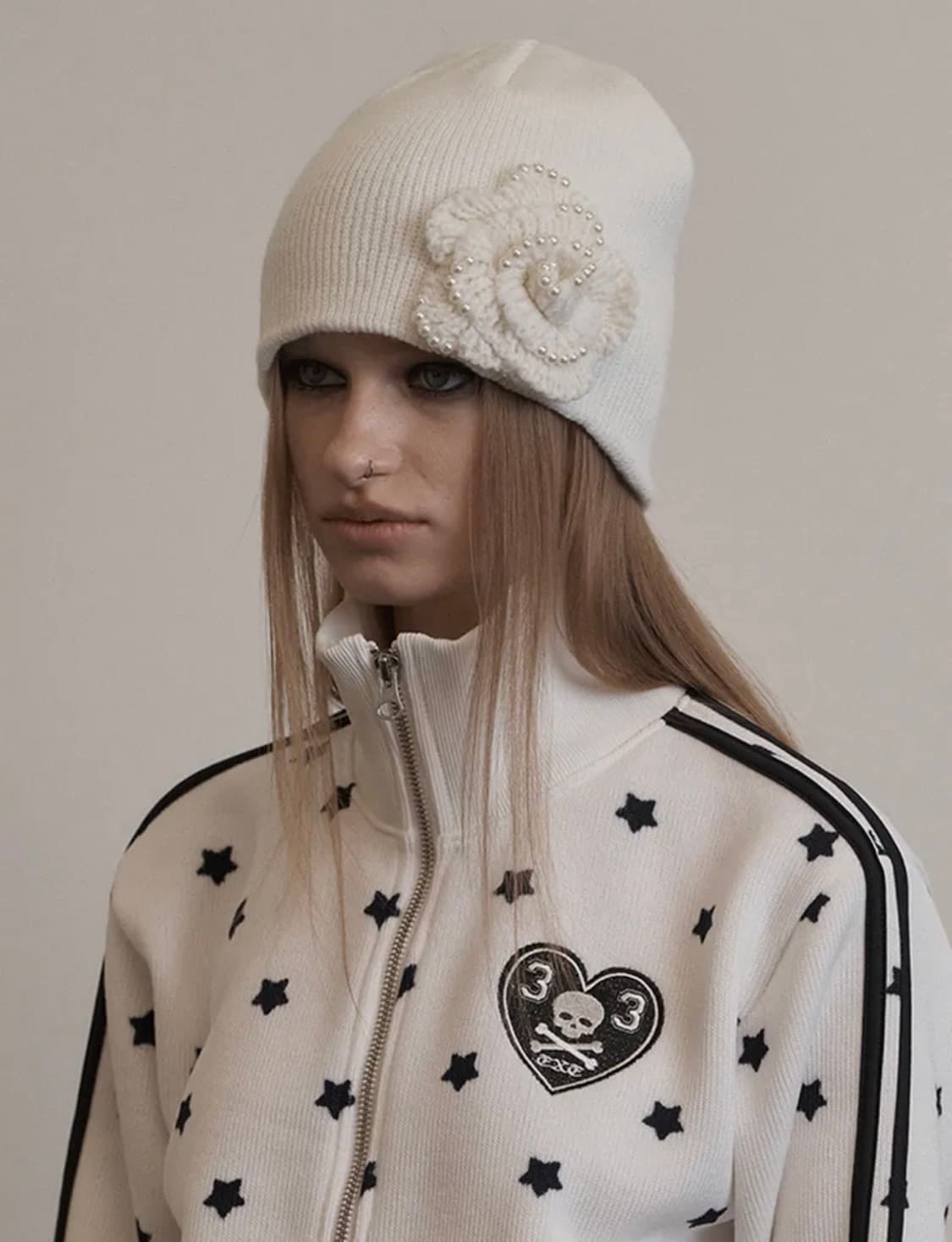 셋업이엑스이 코사지 비니  상품이미지1