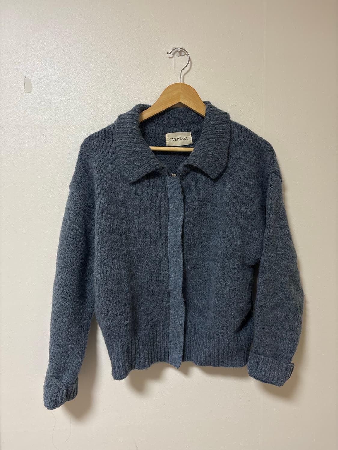 블루 니트 집업  상품이미지1