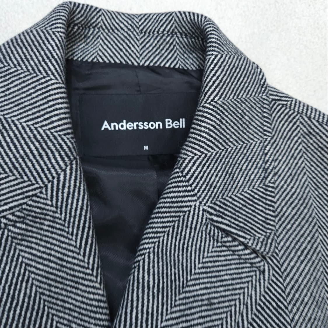 앤더슨벨 헤링본 코트 M 캐시미어 블렌드 상품이미지6