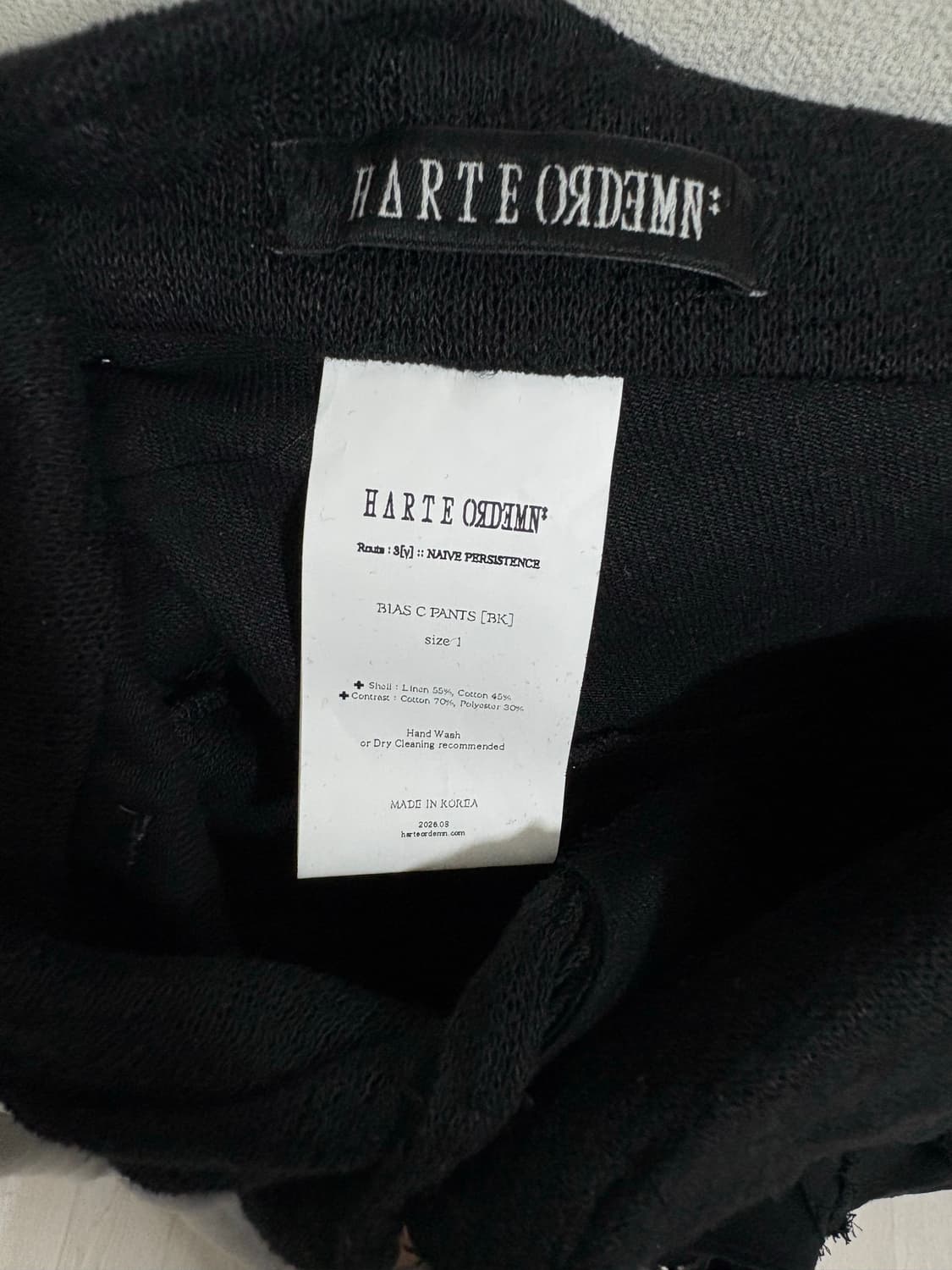 Harteordemn Bias C Pants black 상품이미지5