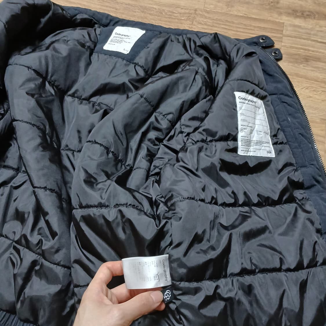 CGP 코드그라피 바이커 점퍼 누빔 자켓 L 100 상품이미지8