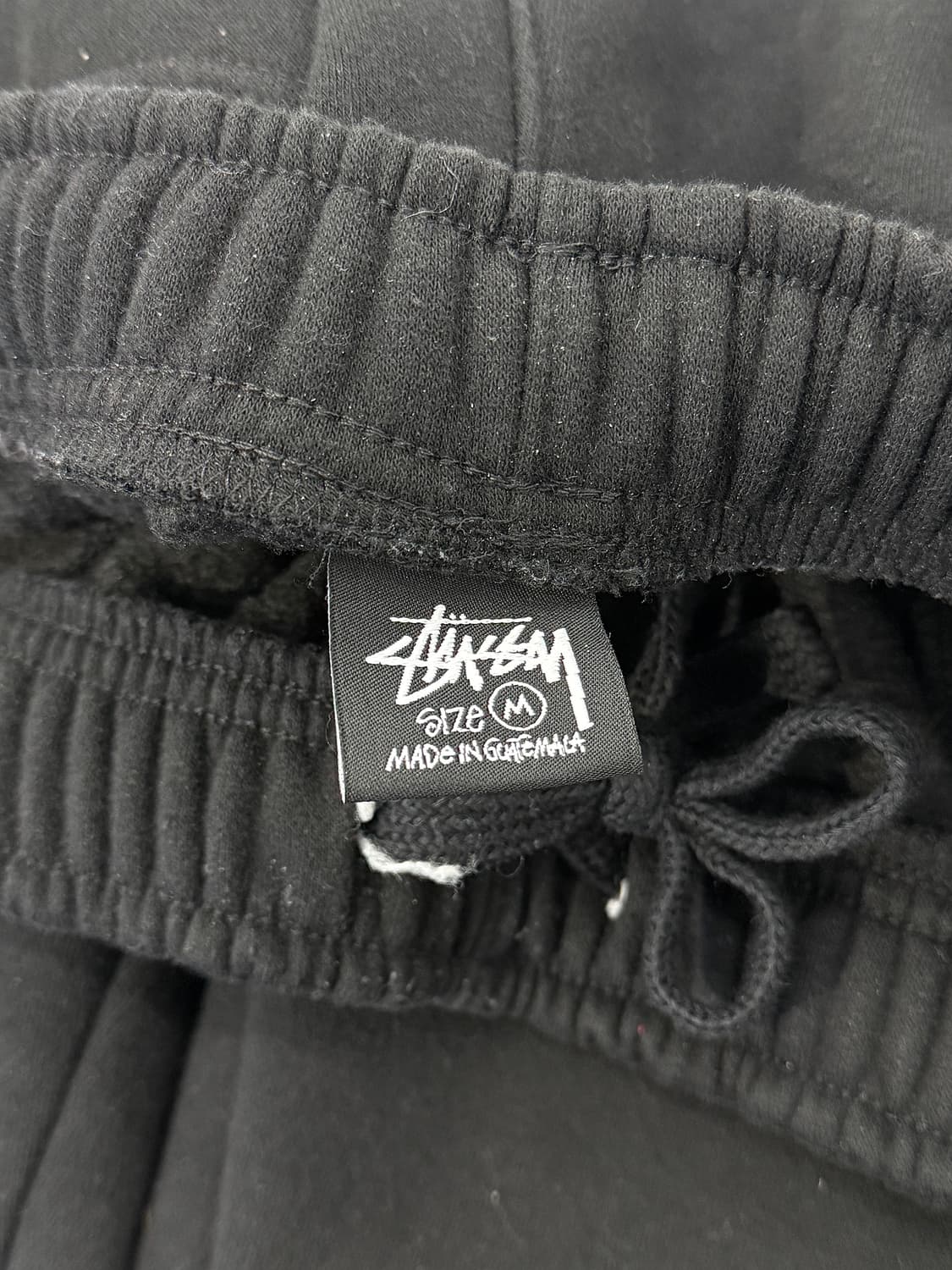 스투시 워시드 블랙 스톡 스웨트 팬츠 상품이미지7