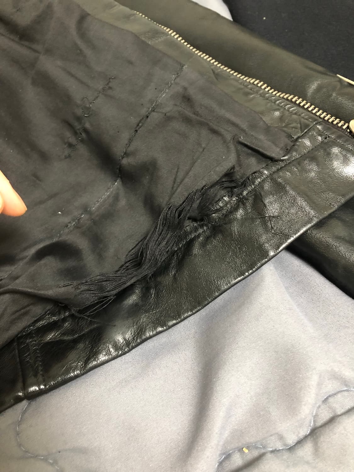 릭오웬스 오일드 카프 몰리노 레더자켓 M 상품이미지9