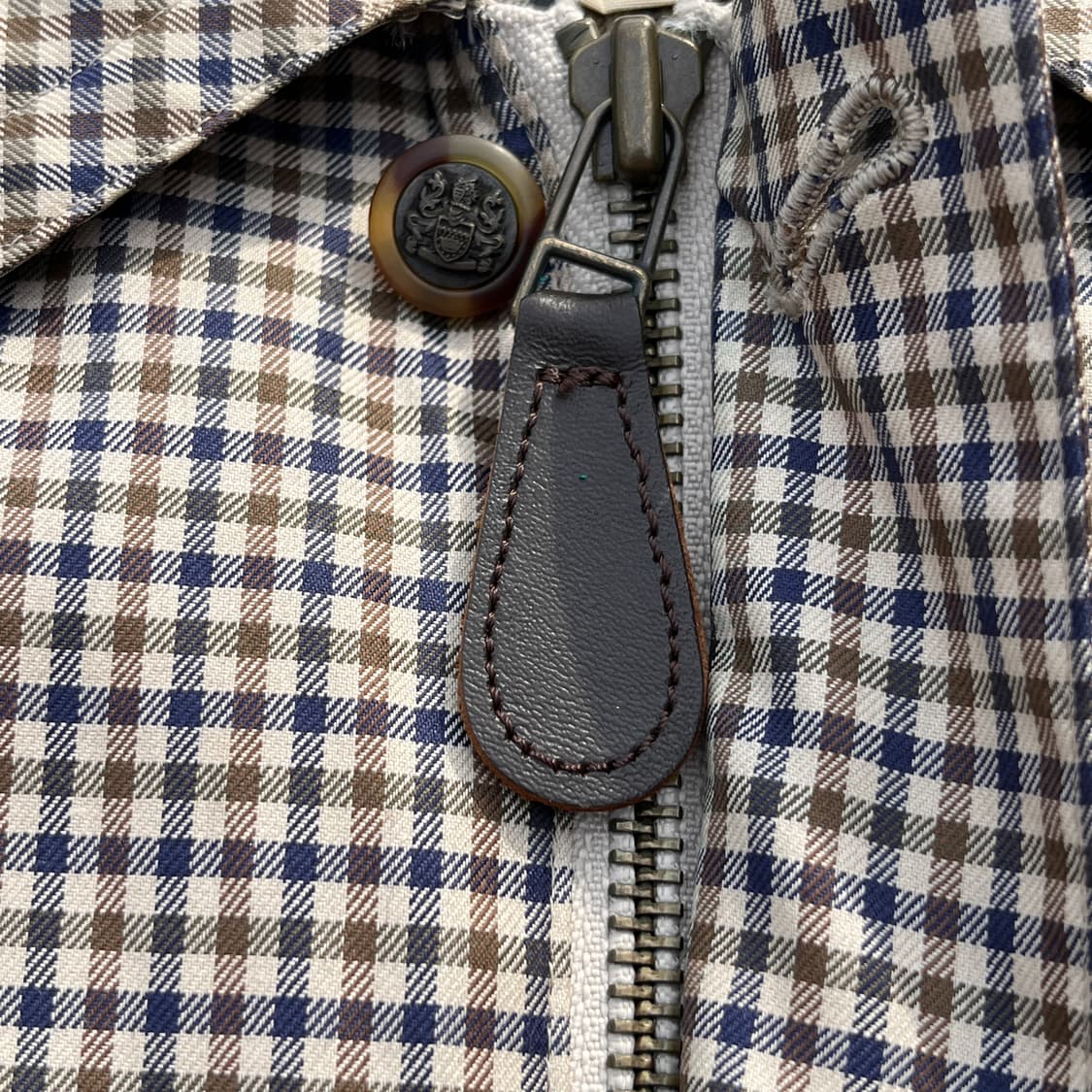 90s Aquascutum(아쿠아스큐덤)영국 체크 블루종(실측확인) 상품이미지5