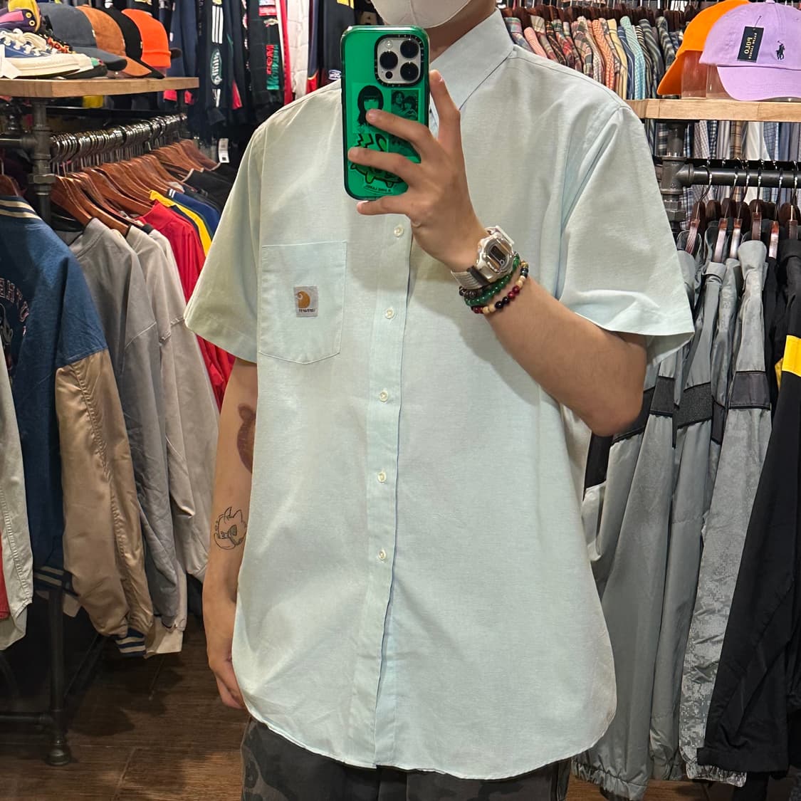 [HI] 칼하트 반팔셔츠 스카이블루 상품이미지3