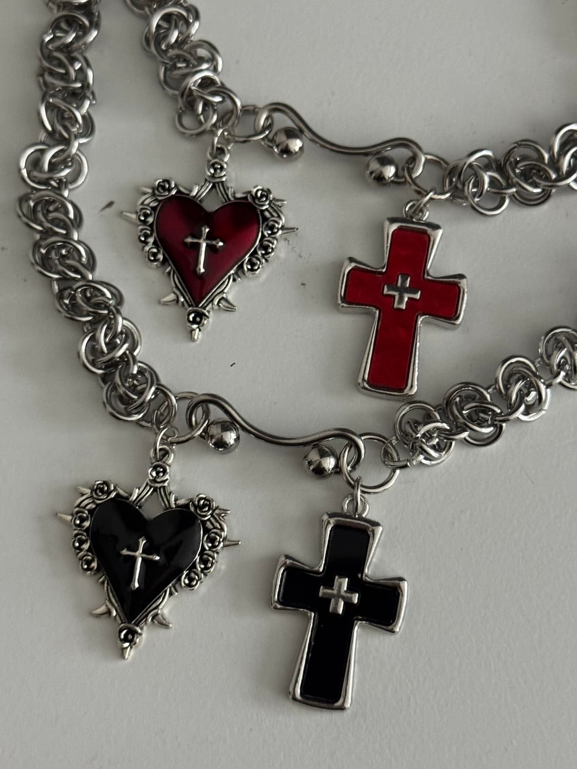 사랑애 십자가 트라이벌 피어싱 펑크 갸루 목걸이  상품이미지4