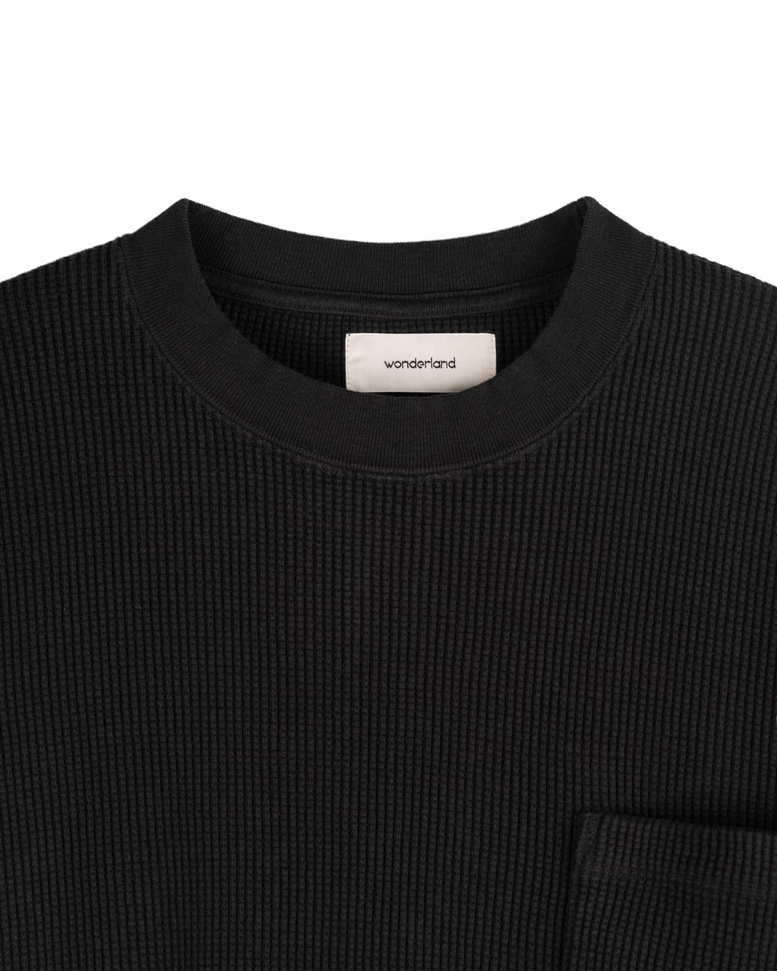 WONDERLAND원더랜드 - WAFFLE L/S (BLACK) 상품이미지2