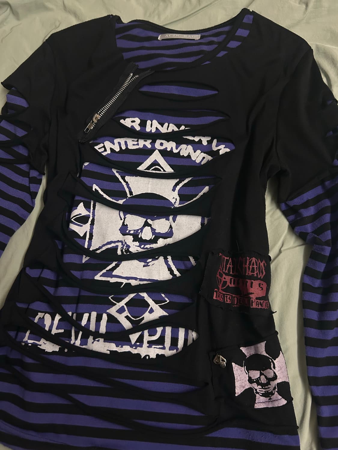 ACDC RAG 그런지 펑크 나나 티셔츠 와이즈걸 상품이미지2