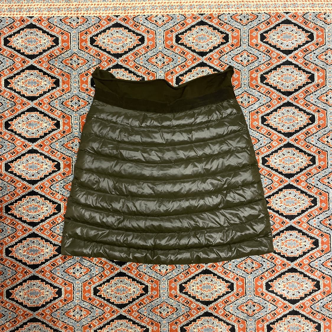 빈티지 카키 덕다운 패딩 스커트 여성L 상품이미지1