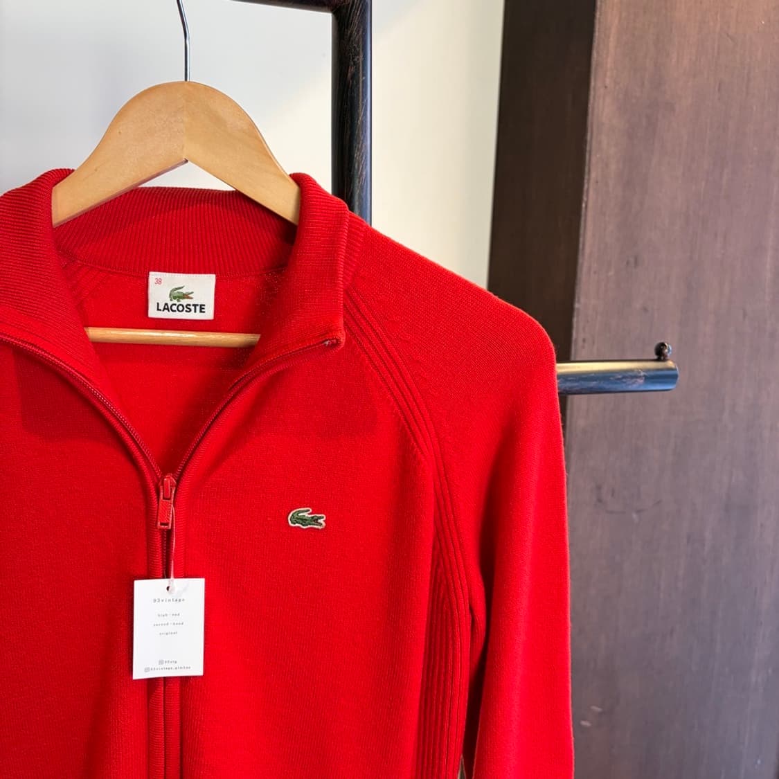 15404 - 라코스테 레드 울 니트 집업 (울 95%) 상품이미지3