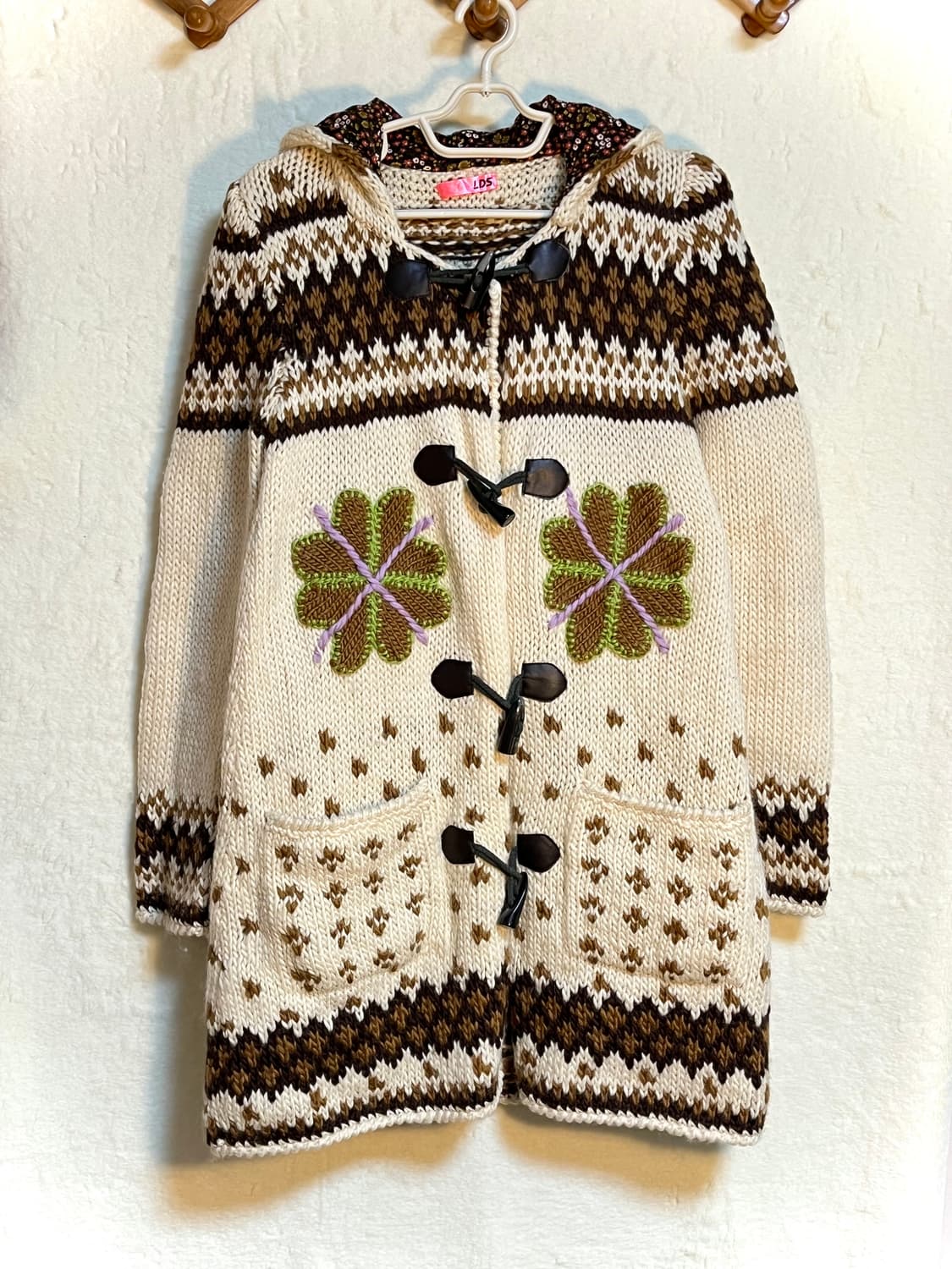 빈티지 모리걸 자수 니트 떡볶이 코트  상품이미지1