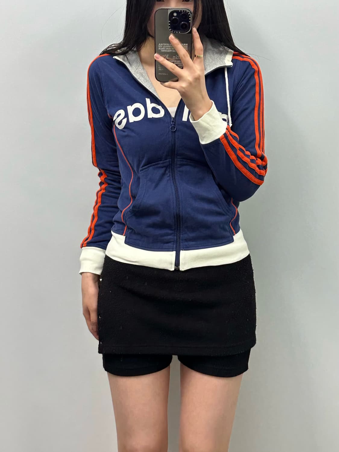 아디다스 00s y2k 와투케 네이비 후드집업 상품이미지1