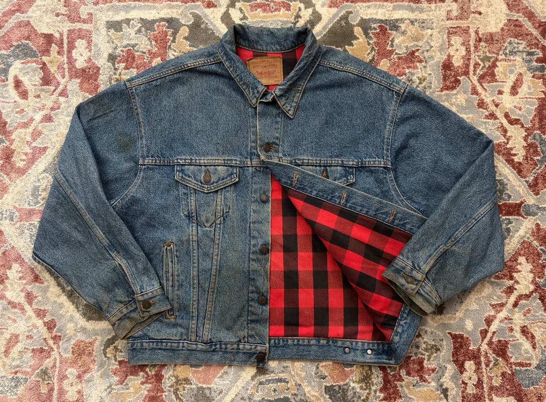 [리바이스] ‘91 USA 70417 버팔로 플란넬 데님 트러커 자켓 상품이미지1