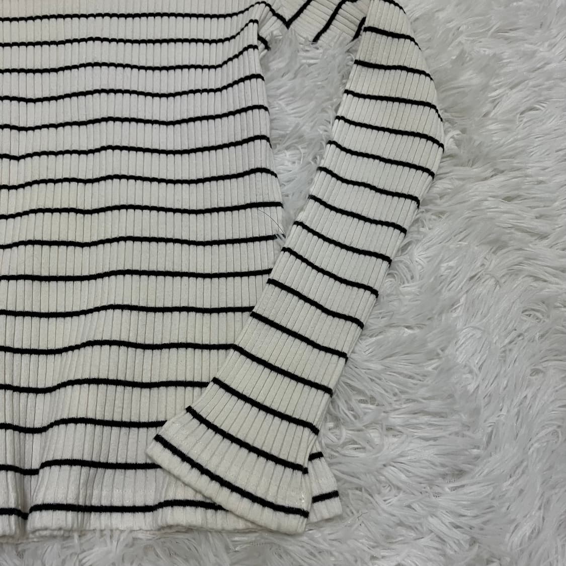 빈티지 진주 스트라이프 니트 909 y2k 스트릿 모리 갸루 일본빈티지  상품이미지4