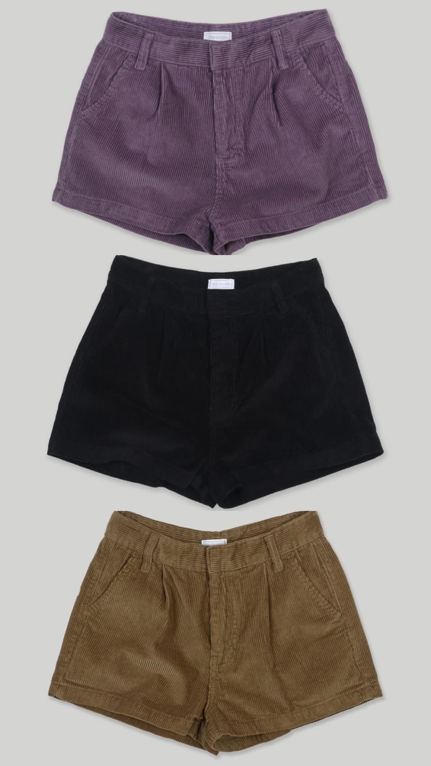 쉬이즈큐트 앤디 숏츠 블랙 브라운 퍼플 2사이즈 일괄 상품이미지1