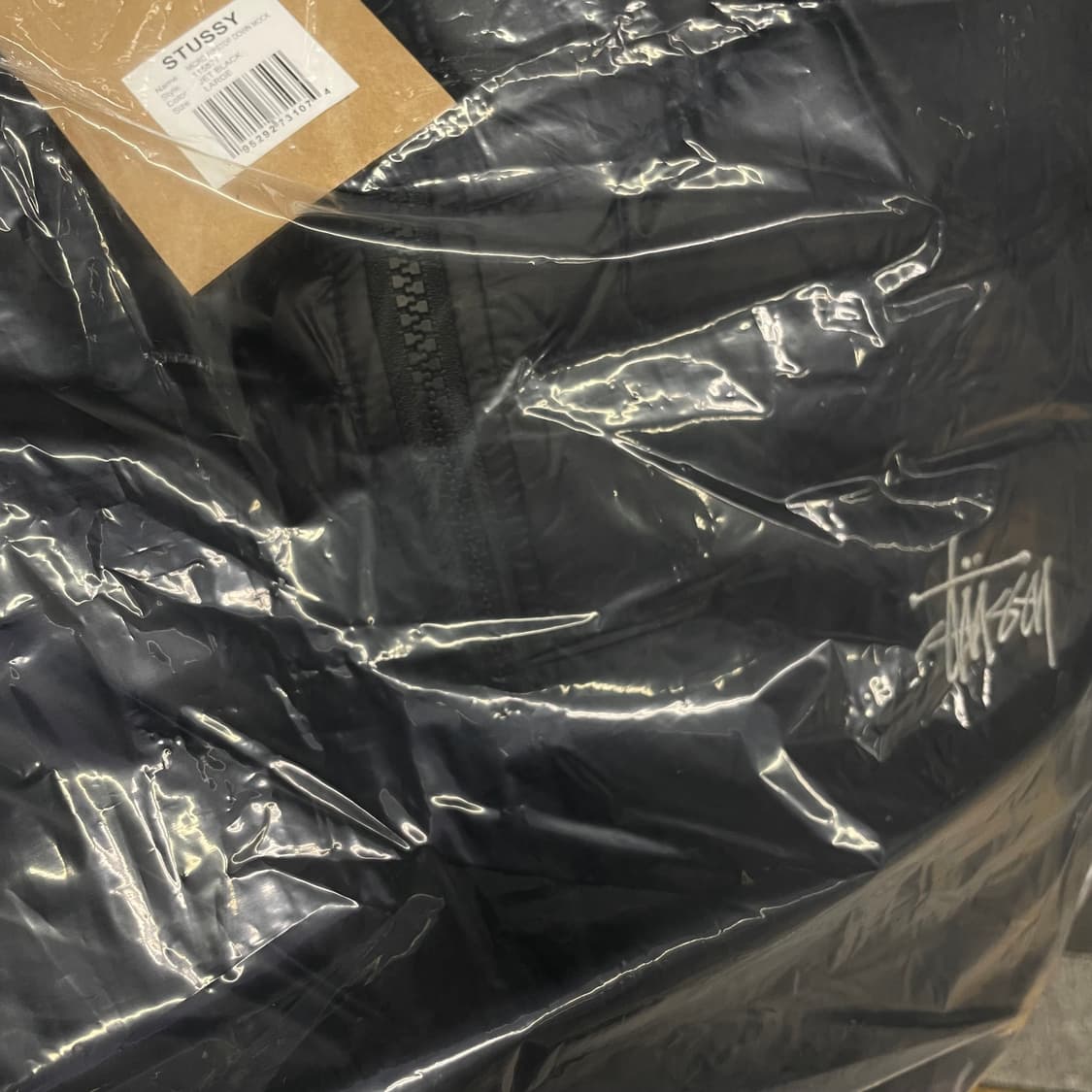 스투시 마이크로 립스탑 다운 자켓 제트 블랙 L 상품이미지2