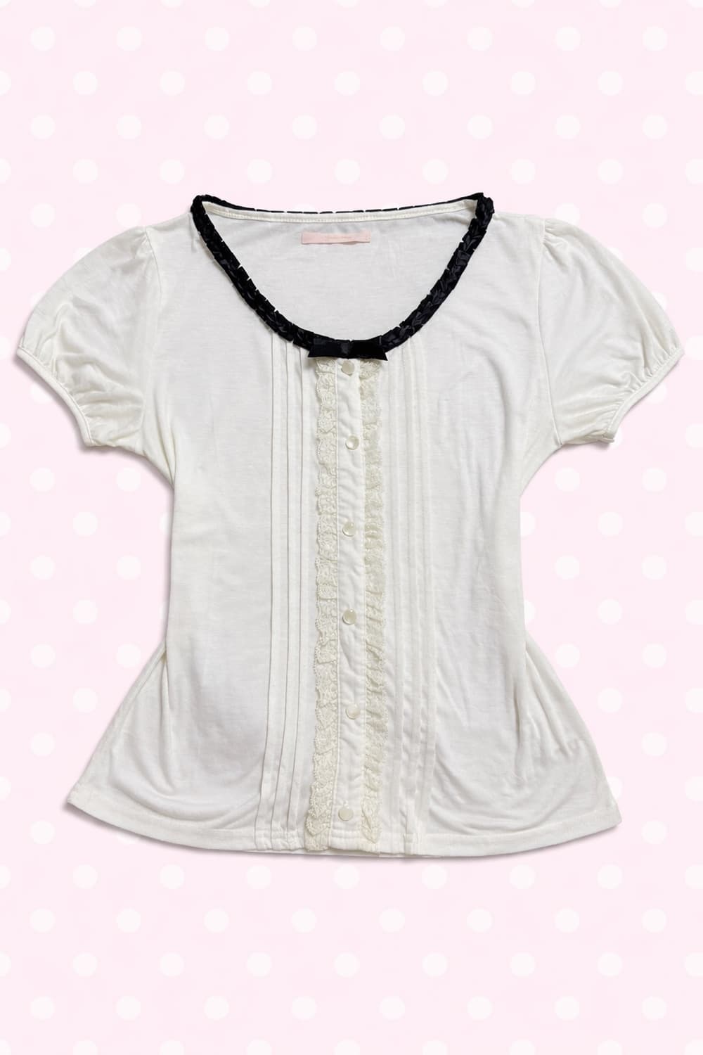 로걀 히메갸루 레이스 리본 탑  상품이미지1