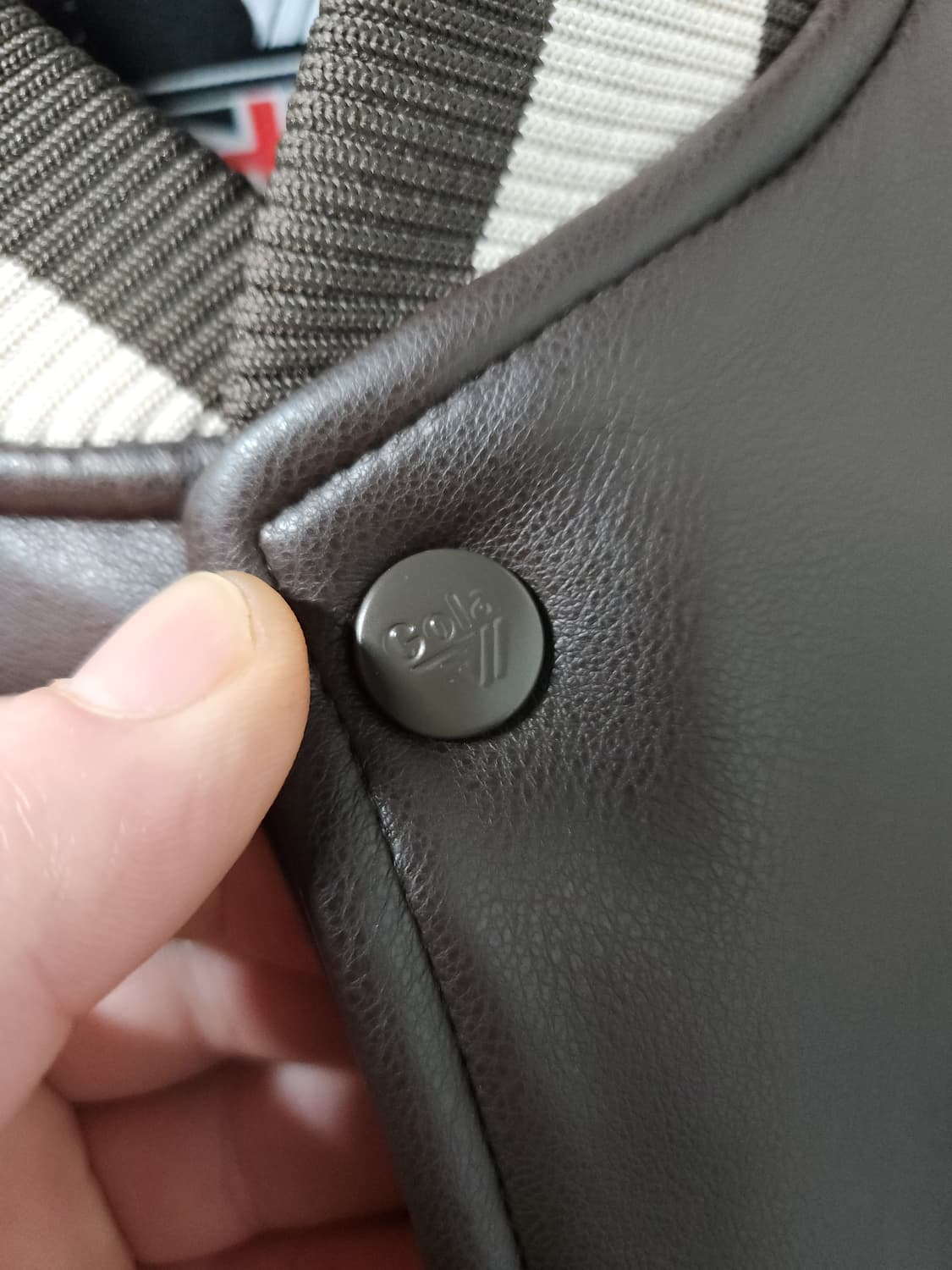 골라 Gola 시네틱 레더 바시티 자켓 상품이미지8