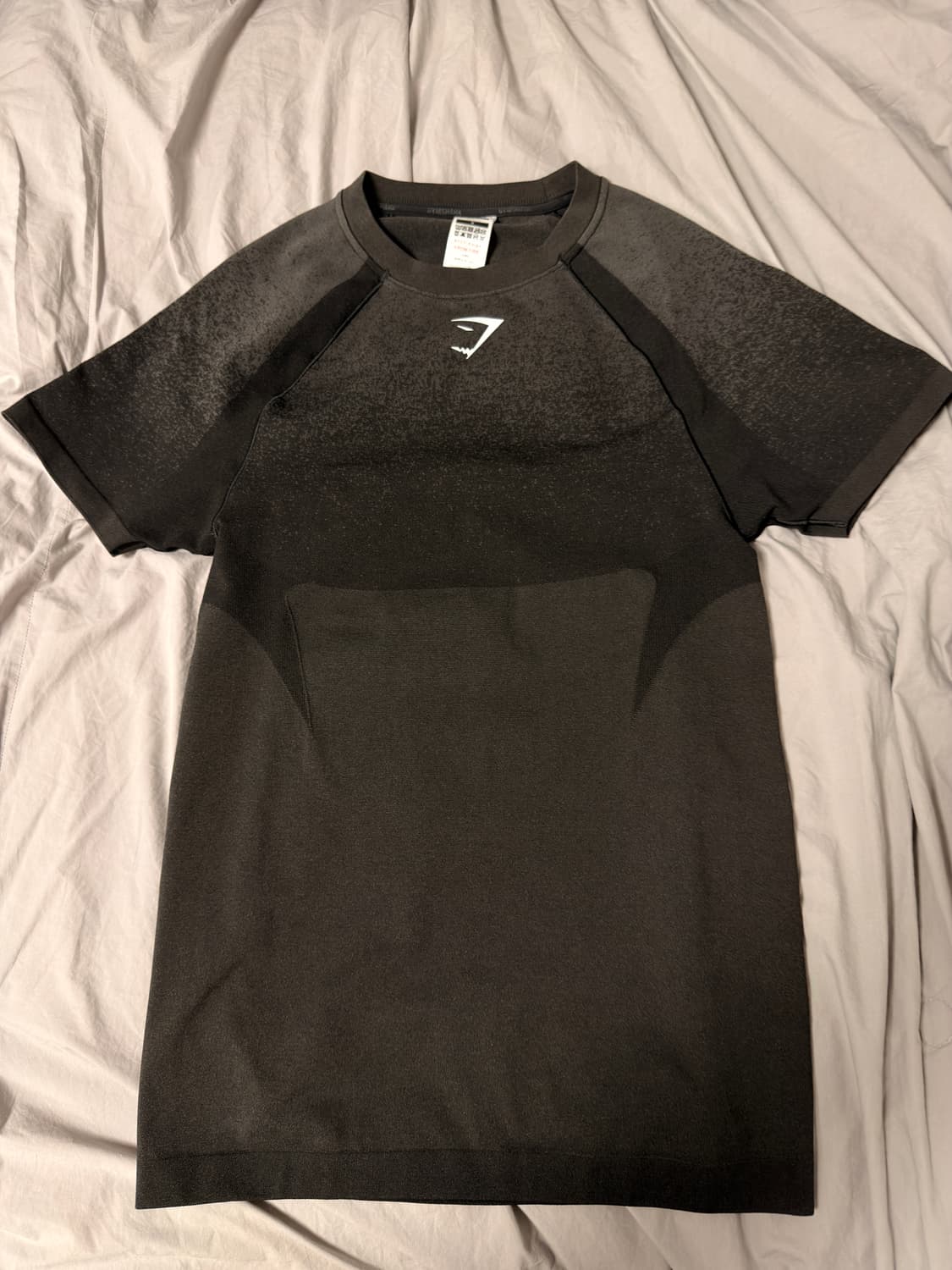 [S] 짐샤크 쉐도우 심리스 반팔 블랙 상품이미지3