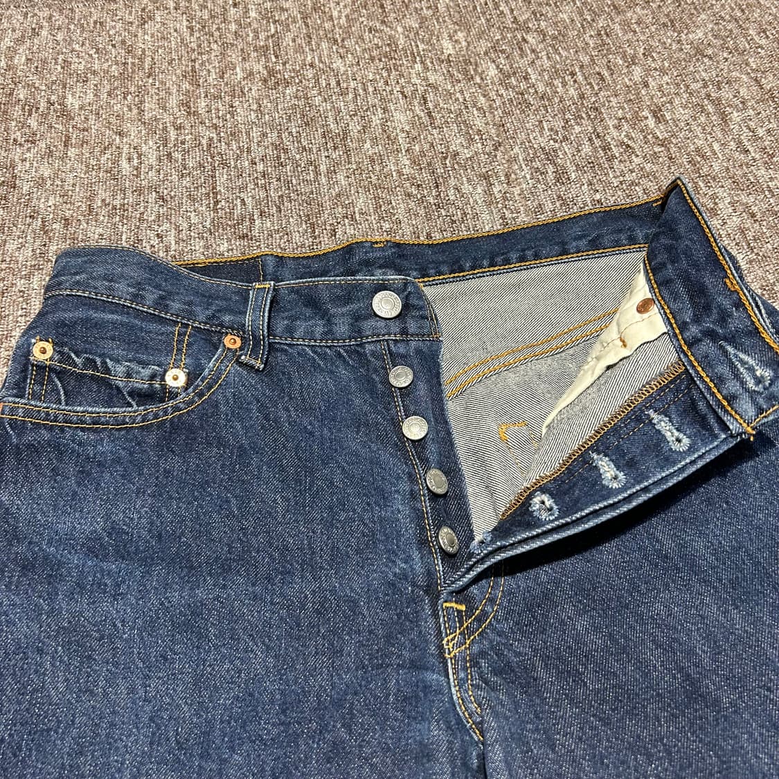30inch) 리바이스 501 생지 진청 데님 청바지  상품이미지7