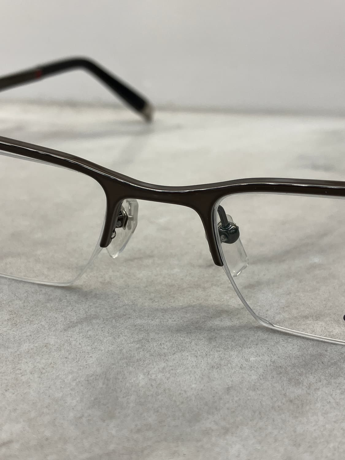 B48 샤르망 CHARMANT Z티타늄 건메탈 스퀘어 반무테 안경 상품이미지5