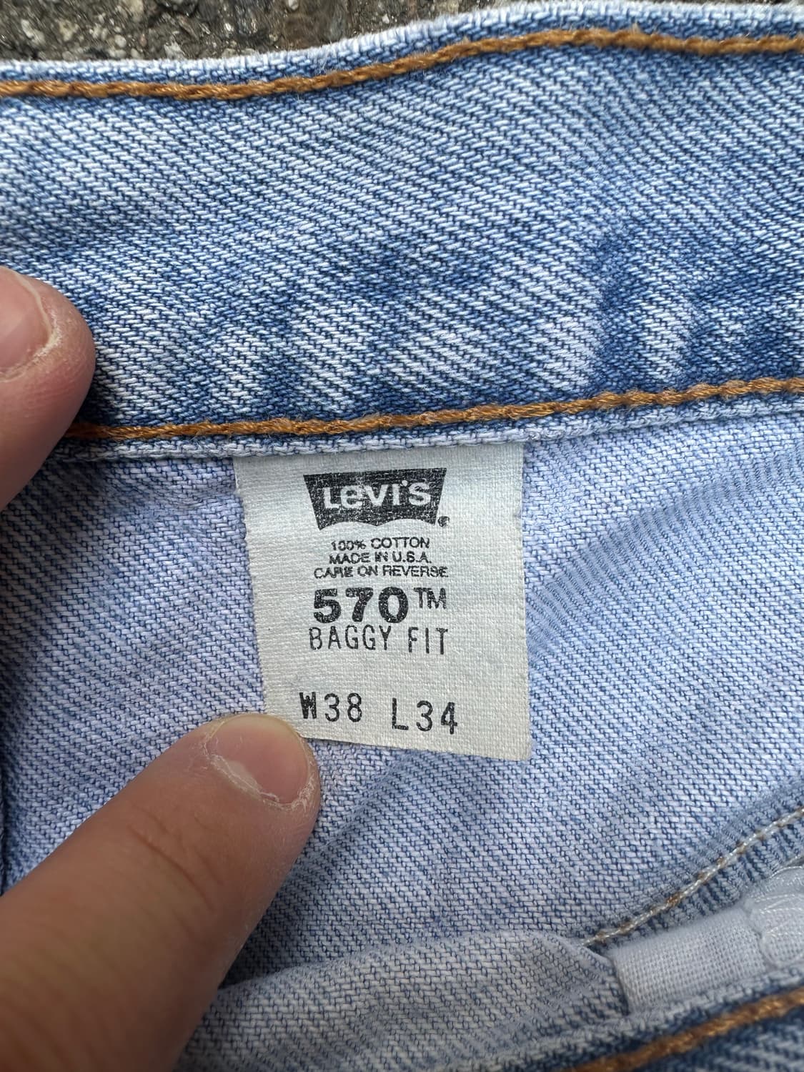 빈티지 리바이스 570 배기핏 데님 팬츠 상품이미지5