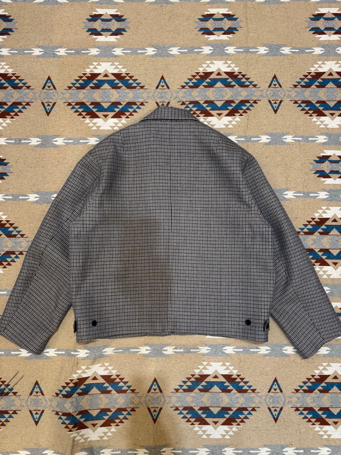 [3][L] 오라리 더블 페이스 체크 집 블루종  상품이미지6