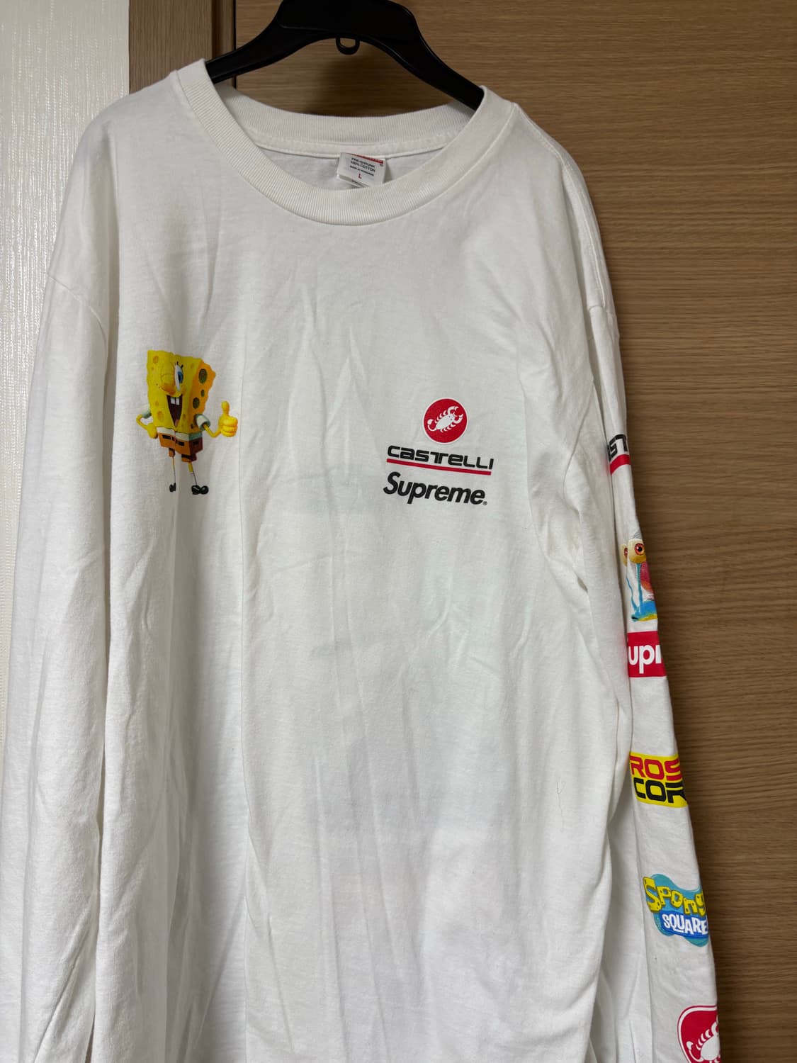 슈프림 스폰지밥 흰색 롱슬리브 L 상품이미지2