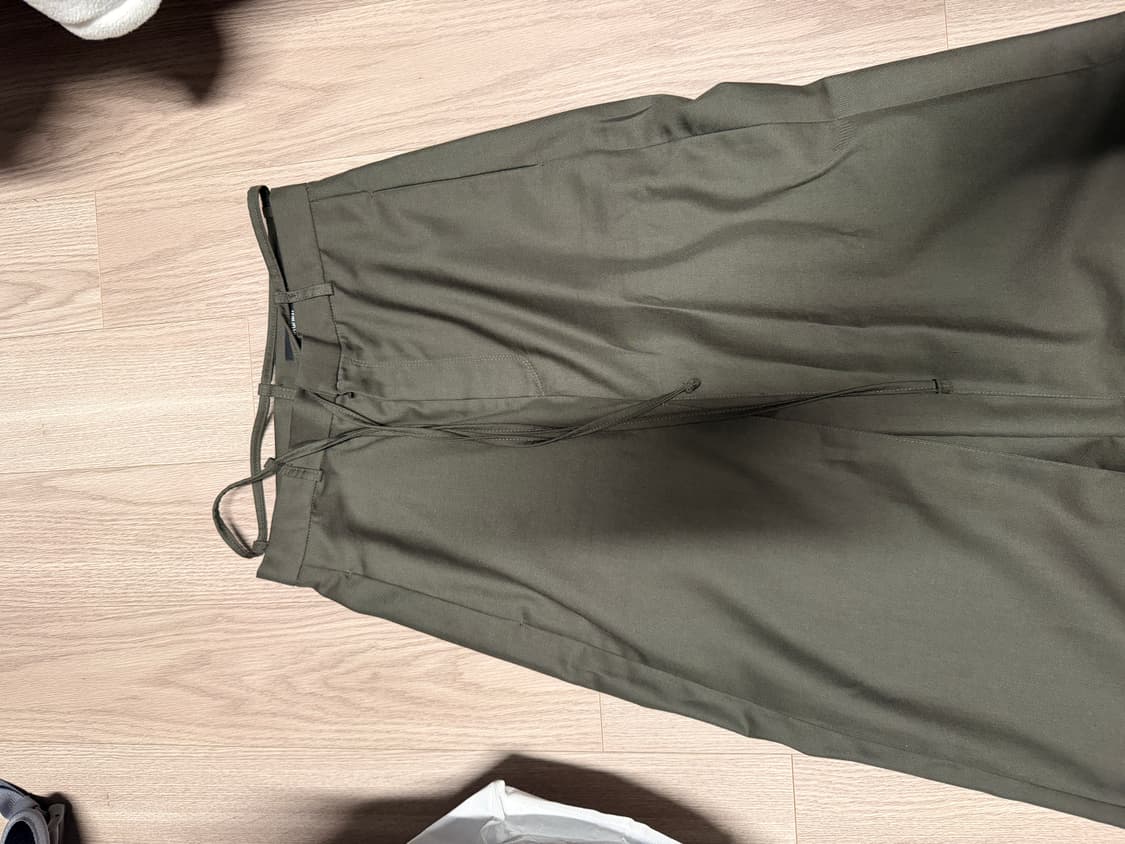 다이애그널 스트링 벨트 스커트 카키 상품이미지6