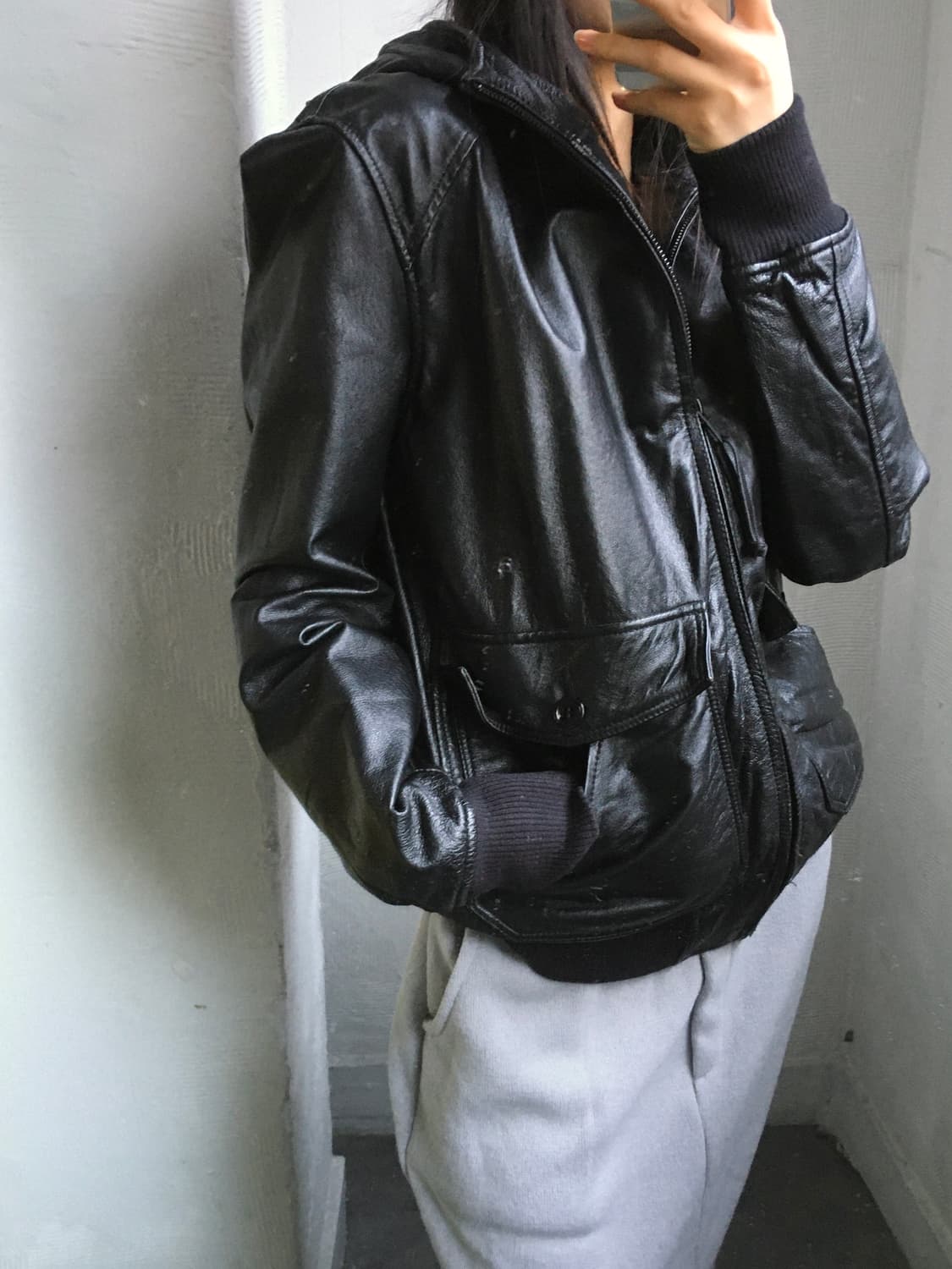 Hysteric Glamour 히스테릭글래머 가죽 후드 자켓 상품이미지1